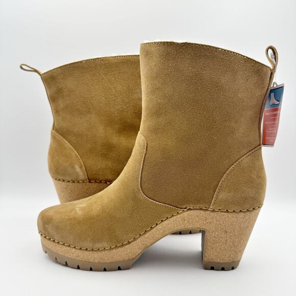 Aetrex Womens Scarlett Bootie EU 40 US 9-9.5M Brown Suede Shearling Lining NWOB - Picture 7 of 13